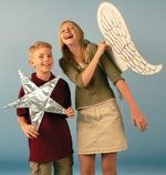 BATHROBES, TINSEL AND TINFOIL WINGS